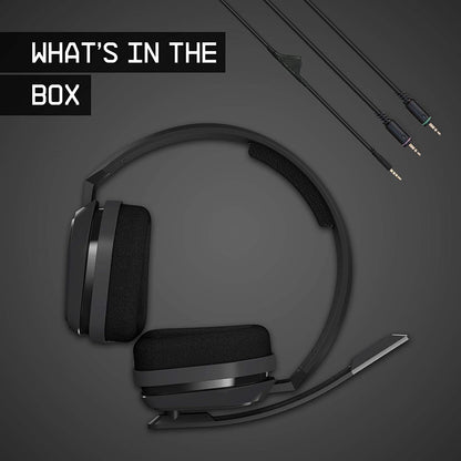 ASTRO Gaming A10 Wired Gaming Headset, Lightweight and Damage Resistant, ASTRO Audio, 3.5 mm Audio Jack, for Xbox Series X|S, Xbox One, PS5, PS4, Nintendo Switch, PC, Mac- Black