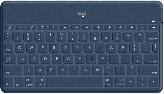 Logitech Keys-to-Go Super-Slim and Super-Light Bluetooth Keyboard for iPhone, iPad, Mac and Apple TV, Including iPad Air 5th Gen (2022) - Classic Blue