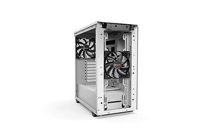 be quiet! BGW35 Pure Base 500 Window White, ATX, midi Tower Computer case, Tempered Glass Window, Two preinstalled Fans White BGW35