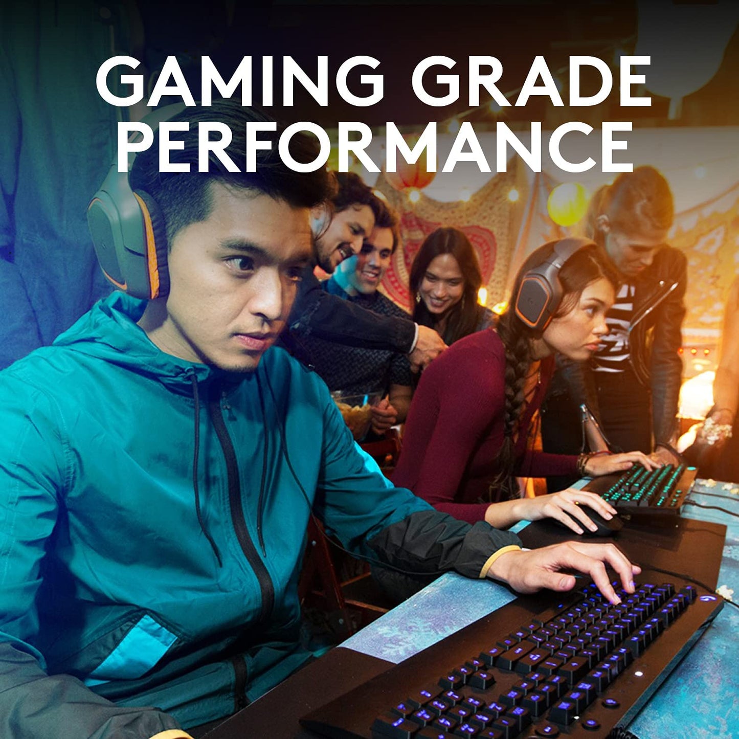 Logitech G213 Gaming Keyboard with Dedicated Media Controls, 16.8 Million Lighting Colors Backlit Keys, Spill-Resistant and Durable Design, Black