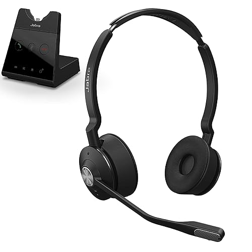 Jabra Engage 65 Wireless Headset, Stereo – Telephone Headset with Industry-Leading Wireless Performance, Advanced Noise-Cancelling Microphone, Call Center Headset with All Day Battery Life Engage 65 Stereo