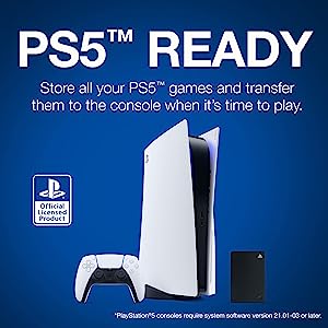 Seagate Game Drive for Playstation Consoles 4TB External Hard Drive - USB 3.2 Gen 1, Officially-Licensed (STLL4000100) 4TB PS5/Playstation Support