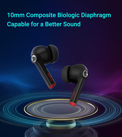 Edifier HECATE GM3 True Wireless Earbuds -60ms Low Latency - PixArt Bluetooth 5.2 Auto Pairing - IP55 Water Proof-Touch Enabled-Black