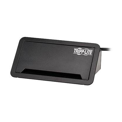 Tripp Lite in-Desk 2-Outlet Power + 5-USB Charging Dock - Phone, Ethernet & HDMI Ports for Cable Management - 4 USB-A & 1 USB-B Ports, Hinged Door, 10 ft Cord, (PS222DATAM)