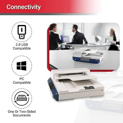 Xerox DocuMate 4830 - Document Scanner - Duplex - 11.7 in x 118 in - 600 DPI - up to 50 ppm (Mono) / up to 50 ppm (Color) - ADF (75 Sheets) - up to 3000 scans per Day - USB 2.0