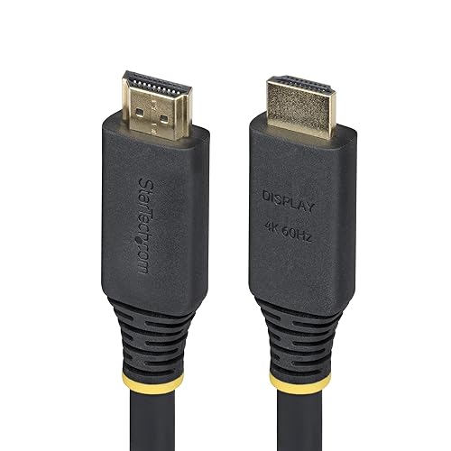 StarTech.com 35ft (10.6m) Active High Speed HDMI Cable, 4K 60Hz/1440p 144Hz, 18Gbps, UHD HDMI 2.0 Cord, TPE Jacket