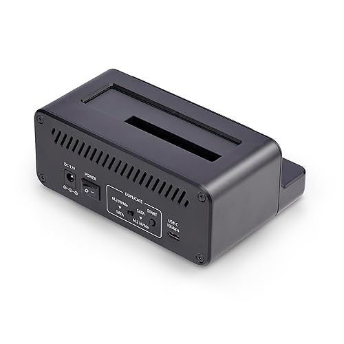 StarTech.com M.2 NVMe to 2.5"/3.5" SATA Drive Duplicator, Dual Bay Standalone Cloner/Drive Dock, 27GB/min, NVMe to SATA/SATA to NVMe, TAA