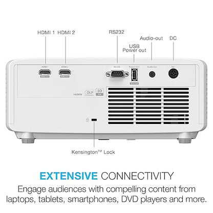 Optoma ZW340e Compact Long Throw Laser Office and Classroom Projector, 1280x800 WXGA Resolution, Bright 3,600 Lumens ZW340e (Current Model, Long Throw, WXGA, 3600 Lumens, HDMI)