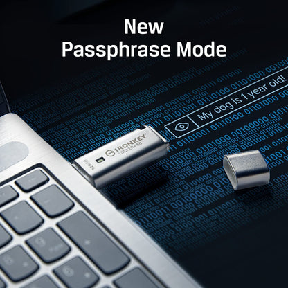 Kingston Ironkey Locker+ 50 32GB Encrypted USB Flash Drive | USB 3.2 Gen 1 | XTS-AES Protection | Multi-Password Security Options | Automatic Cloud Backup | Metal Casing | IKLP50/32GB