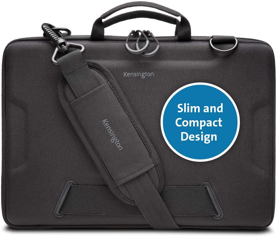 Kensington LS520 Stay-On Case for 11.6" Chromebooks &amp; Laptops (K60854WW), Grey W/Shoulder Strap