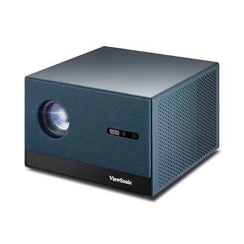ViewSonic LX60HD 1080p LED Portable Projector with Built-in Google TV and Netflix, 630 ANSI Lumens, H/V Keystone, Auto Focus, Bluetooth, and Wi-Fi for Smart Home Theater - Front - 1080p - 20000 Hour Normal Mode - 4,200:1 - 630 lm