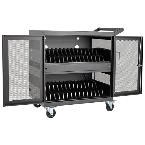 Tripp Lite 32-Port USB Charging Cart Storage Station for iPad and Android Tablets, Charge and Sync (CSC32USB) 32 Port USB Cart