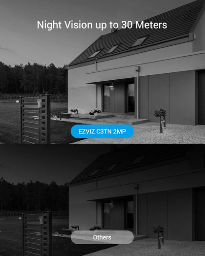 EZVIZ Security Camera Outdoor, 1080P WiFi Camera with Motion Alert, 100ft Night Vision and IP67 Waterproof, Compatible with Alexa Google Home | C3TN C3TN-1080P