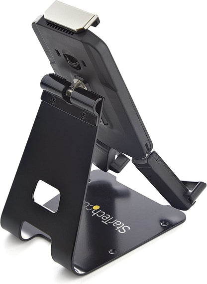 StarTech Secure Tablet Stand K-Slot Cable Lock - Locking Tablet Holder for 7.9"-13" Tablets - Universal Adjustable Tablet Mount for Desk/Surface - Lockable Anti-Theft Security Mount (SECTBLTDT), Black