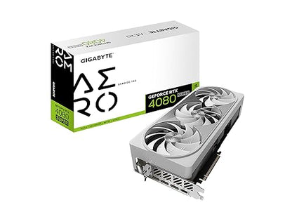 GIGABYTE GeForce RTX 4080 Super AERO OC 16G Graphics Card, 3X WINDFORCE Fans, 16GB 256-bit GDDR6X, GV-N408SAERO OC-16GD Video Card