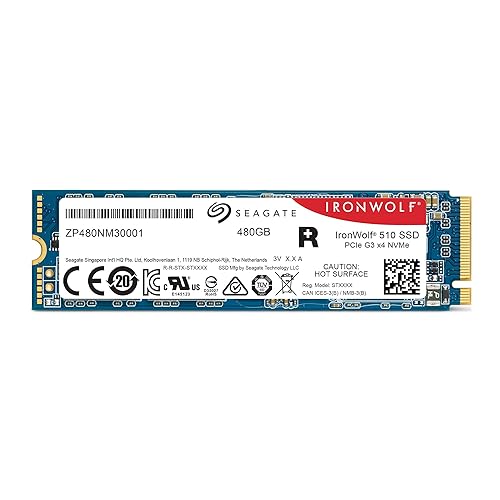 Seagate IronWolf 510 480GB NAS SSD Internal Solid State Drive – M.2 PCIe for Multibay RAID System Network Attached Storage, 3 Year Data Recovery (ZP480NM30011)
