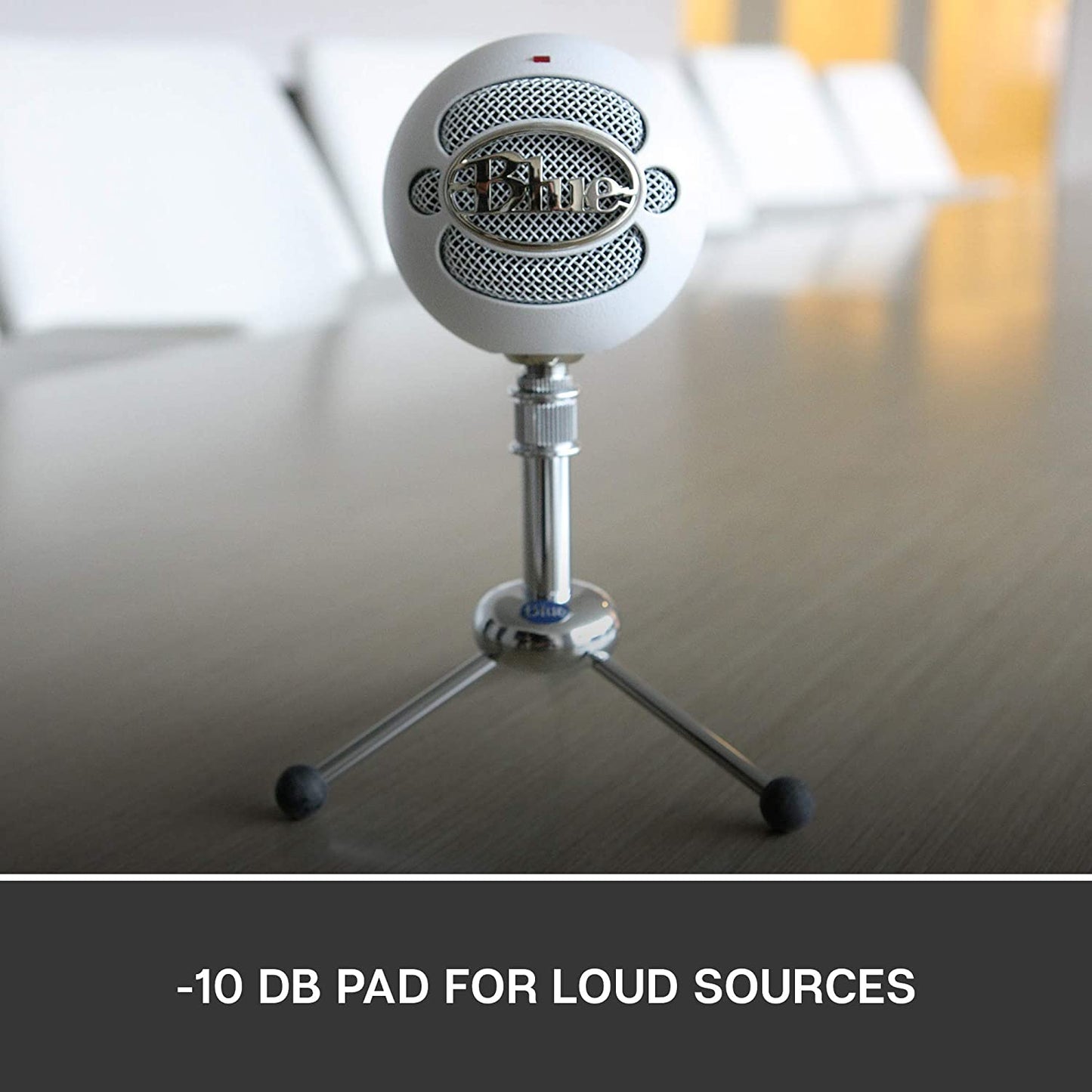 Blue microphones Blue Snowball USB Microphone for Recording, Streaming, Podcasting, Gaming on PC and Mac, Condenser Mic with Cardioid and Omnidirectional Pickup Patterns, and Stylish Retro Design - Textured White