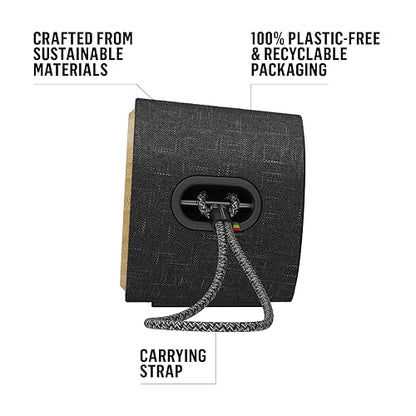 House of Marley Get Together 2 Mini: Portable Speaker with Wireless Bluetooth Connectivity, 15 Hours of Playtime and Sustainable Materials, Signature Black