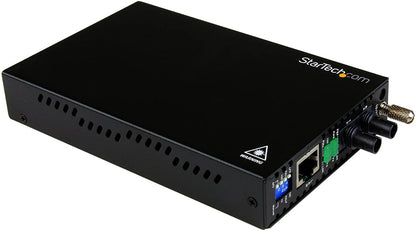 StarTech.com 10/100 Mbps Ethernet to Fiber Optic Media Converter - Steel - Chassis Mount - ST Multimode - 1310nm - 2km (ET90110ST2), Black Chassis Mount | Steel