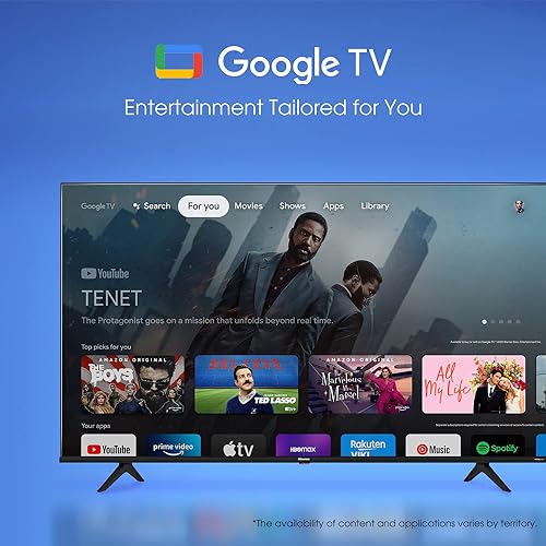 Hisense 50A68H - 50 inch Smart Ultra HD 4K Dolby Vision HDR10 Google TV with Bluetooth, Voice Remote (Canada Model) 4K UHD Google TV 50