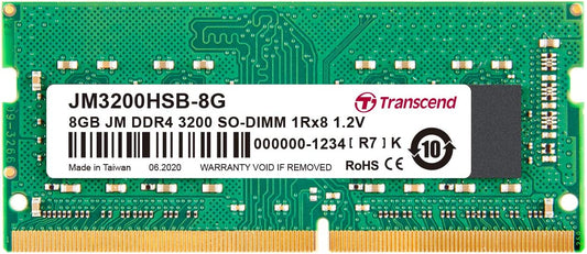 Transcend DDR4 DRAM Module (JetRam) 3200 Mbps 8GB (JM3200HSB-8G) 8GB_SODIMM(1Gx8)