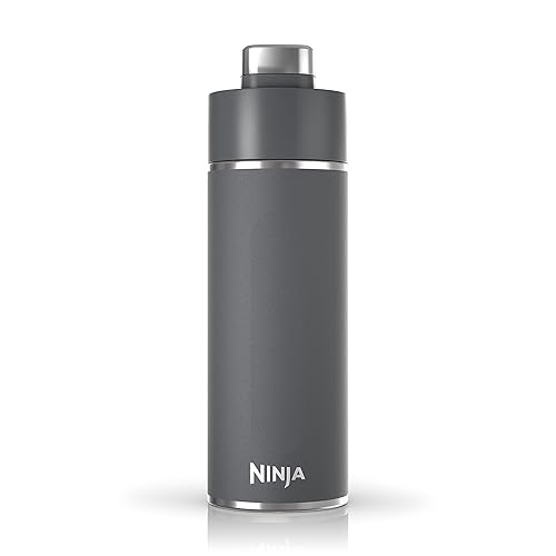 Ninja Thirsti 24oz Travel Bottle for Sparkling Drinks, Fizzier Longer, Leak Proof, 24 Hours Cold, Dishwasher Safe, Insulated Tumbler, Grey, DW2401CGY