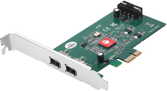 SIIG Dual Profile 2-Port FireWire 400 PCIe Card, PCIe 1.1 x1 to Dual 6-pin 1394a Port, 400Mbps, TI XIO2213BZAY Chipset, for Windows &amp; Mac, Dual-Profile Brackets (NN-E20211-S1)