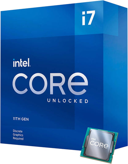 Intel® Core™ i7-11700KF Desktop Processor 8 Cores up to 5.0 GHz Unlocked LGA1200 (Intel® 500 Series &amp; Select 400 Series Chipset) 125W