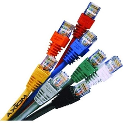 Axiom 5FT CAT5E 350mhz Patch Cable Molded Boot (Black) - Category 5e for Network Device - Patch Cable - 5 ft - 1 x - 1 x - Gold-plated Contacts - Black