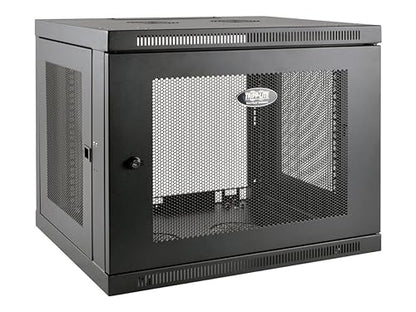 Tripp Lite 9U Wall Mount Rack Enclosure Server Cabinet, 20.5 in. Deep, Switch-Depth (SRW9UDP), Black