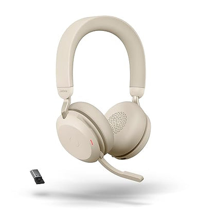 Jabra Evolve2 75 - USB-A MS Teams - Beige Wireless Headset/Music Headphones