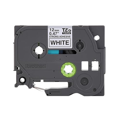 Brother Genuine TZe-S231 Black on White Laminated Tape for TZe-Compatible P-Touch Label Makers, 12 mm Wide x 8 m Long
