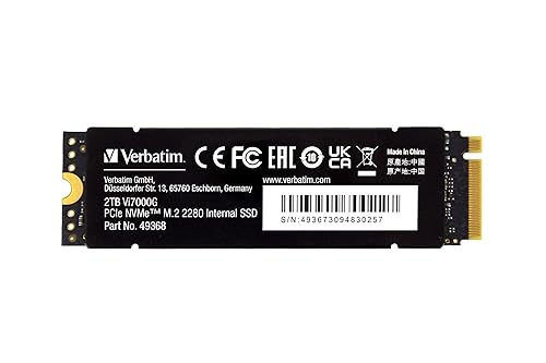 Verbatim Vi7000 NVMe PCIe M.2 2280 Internal Gaming SSD - 2TB Vi7000G 2 TB