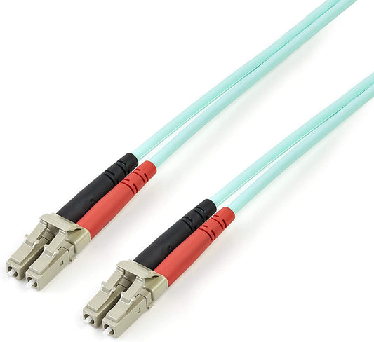 StarTech.com 5m Fiber Optic Cable - 10 Gb Aqua - Multimode Duplex 50/125 - LSZH - LC/LC - OM3 - LC to LC Fiber Patch Cable LC-LC 15 ft / 4.5 m