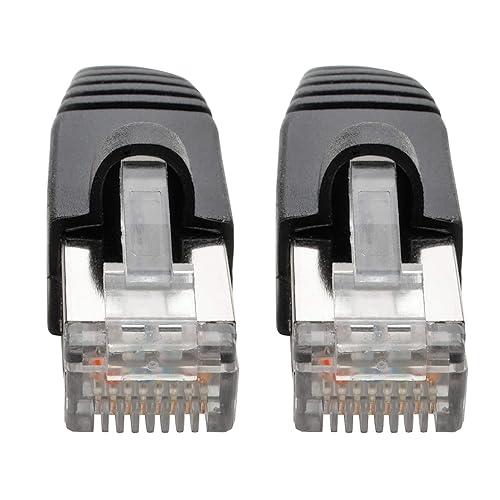 Tripp Lite Cat6a Ethernet Cable (M/M), Shielded Cat6a Cable, STP Network Patch Cable, 10 Gbps, PoE, Black, 35 ft. (N262-035-BK) Black 35 ft