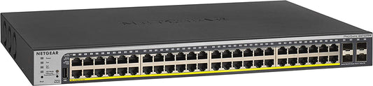 NETGEAR 52-Port PoE Gigabit Ethernet Smart Switch (GS752TPP) - Managed, Optional Insight Cloud Management, 48 x PoE+ @ 760W, 4 x 1G SFP, Desktop or Rackmount, and Limited Lifetime Protection 52 port | 48xPoE+ 760W | 4xSFP