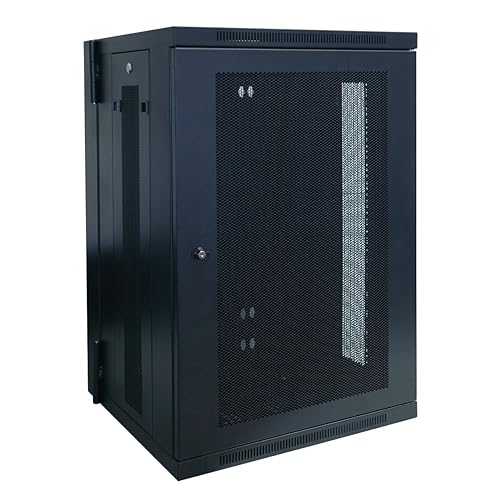 SmartRack 18U Low-Profile Switch-Depth Wall-Mount Rack Enclosure Cabinet