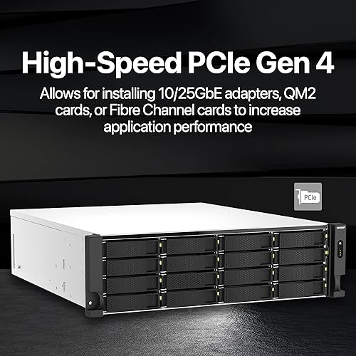 QNAP TS-h2287XU-RP-E2378-64G-US 22 Bay 3U Rackmount Hybrid NAS with Intel® Xeon® Processor, Dual 10GbE, ZFS Storage for Virtualization and Data-Intensive Enterprise Applications