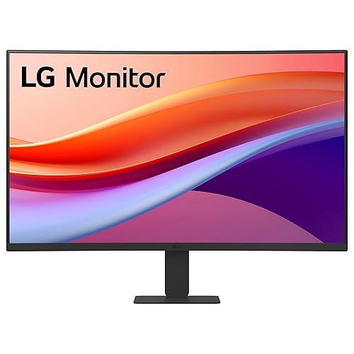 LG FHD Curved Monitor (27U421A) - 27” FHD (1920x1080), 100Hz, sRGB 99%, USB-C, Reader Mode, Flicker Safe, Dynamic Action Sync, Black Stabilizer, Eye Comfort, 3-Side Borderless, Tilt Adjustable