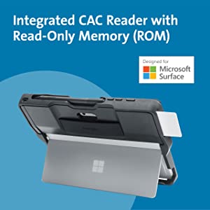 Kensington Blackbelt Rugged Case with Integrated CAC Reader for Surface Go and Surface Go 2 (K97320WW)