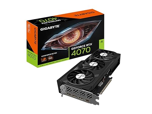 Gigabyte GeForce RTX 4070 WINDFORCE OC 12G Graphics Card, 3X WINDFORCE Fans, 12GB 192-bit GDDR6X, GV-N4070WF3OC-12GD Video Card