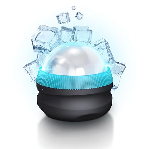 Homedics IcyGlide Massage Roller Ball, Cold Therapy for Rapid Pain Relief, 360-Degree EasyGlide Technology, Great for Post-Workout Muscle Recovery, Full Body Treatment, Compact & Portable