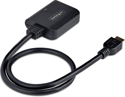 StarTech.com 2-Port HDMI Splitter, 4K 60Hz HDMI 2.0 Video, 4K HDMI Splitter 1 in 2 Out, 1x2 HDMI Display/Output Splitter, HDR/HDCP, 20in (50cm) Built-in HDMI Cable (HDMI-SPLITTER-4K60UP)