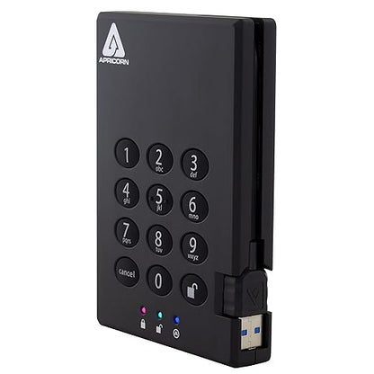 Apricorn Aegis Padlock 256 GB USB 3.0 SSD 256-Bit Encrypted (A25-3PL256-S256)