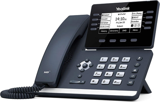 Yealink SIP-T53 IP Phone, 12 VoIP Accounts. 3.7-Inch Graphical Display. USB 2.0, Dual-Port Gigabit Ethernet, 802.3af PoE, Power Adapter Not Included
