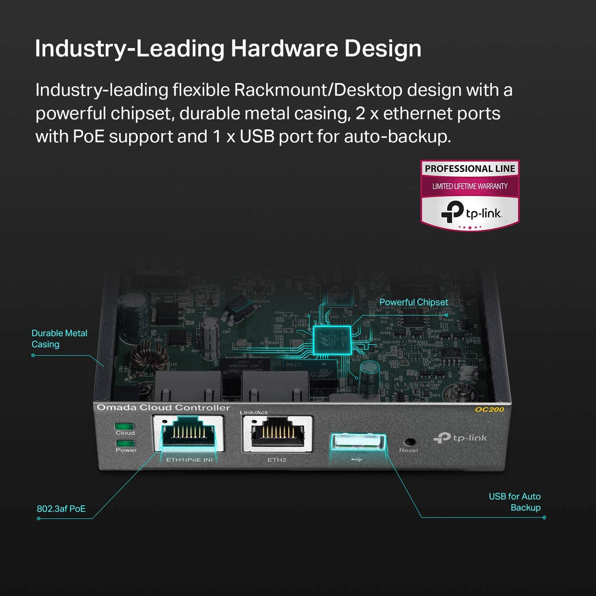 TP-Link Omada Hardware Controller | SDN Integrated | PoE Powered | Manage Up to 100 Devices | Easy &amp; Intelligent Network Monitor &amp; Maintenance | Cloud Access &amp; Omada App (OC200)