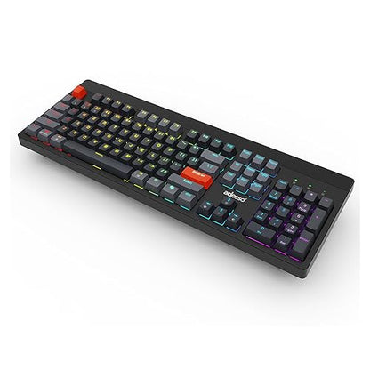 Adesso EasyTouch 1300 Custom Mechanical Keyboard – Wired/Wireless/Bluetooth, RGB, Multi-OS, VIA/QMK Programmable, Hot-Swappable Red Switches, Copilot AI Key, USB-C Rechargeable