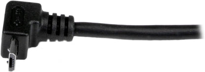StarTech.com 1m Micro USB Cable Cord - A to Up Angle Micro B - Up Angled Micro USB Cable - 1x USB A (M), 1x USB Micro B (M) - Black (USBAUB1MU) 1m / 3 feet Up Angle