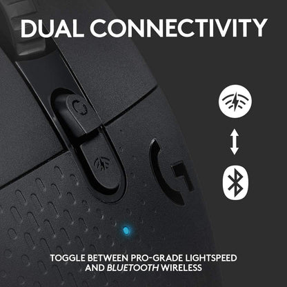 Logitech G604 LIGHTSPEED Wireless Gaming Mouse with 15 programmable controls, up to 240 hour battery life, dual wireless connectivity modes, hyper-fast scroll wheel - Black Mouse Only