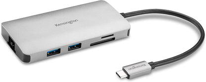 Kensington UH1400P USB-C 8-in-1 Driverless Mobile Hub with 85W Power Charging for USB-C Laptops (K33820WW) 8-in-1 w/passthru power